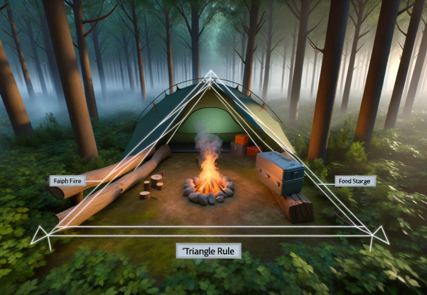 What is the triangle rule camping?