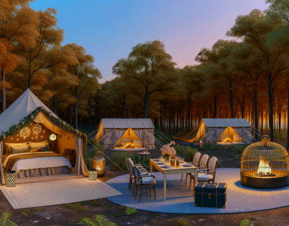 How do you make camping feel luxurious?